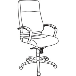 Lorell Modern Executive High-back Leather Chair (LLR66922) View Product Image