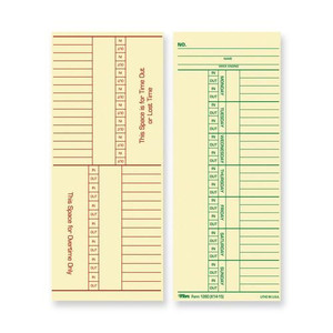 Tops Time Cards, 143 lb., Named Days, 3-3/8"x8-1/4", 100/PK (TOP12603) View Product Image