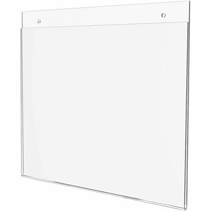 Deflecto Classic Image Wall Mount Sign Holders - 11" Width x 8.5" Height - Wall Mountable - Plastic - Clear