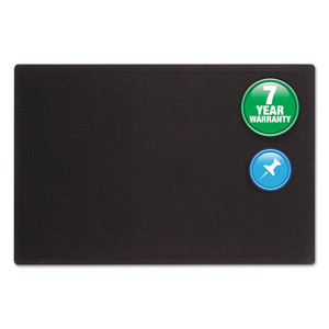 Quartet Oval Office Fabric Bulletin Board, 36 x 24, Black Surface (QRT7683BK) View Product Image