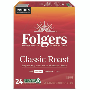 Folgers Gourmet Selections Classic Roast Coffee K-Cups, 24/Box
