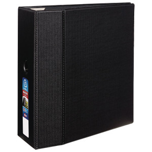 Avery Heavy-Duty Non-View Binder with DuraHinge, Locking One Touch EZD Rings and Thumb Notch, 3 Rings, 5" Capacity, 11 x 8.5, Black