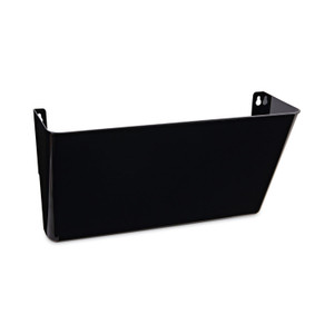 Universal Wall File Pockets, Plastic, Letter Size, 13" x 4.13" x 7", Black