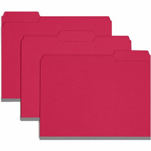 Smead Colored 1/3 Tab Cut Letter Recycled Top Tab File Folder - 8 1/2" x 11" - 1" Expansion - Top Tab Location - Assorted Tab Position - 25 pt. - (SMD21538)