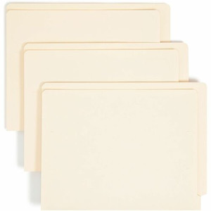 Smead Straight Tab Cut Letter Recycled End Tab File Folder - 8 1/2" x 11" - 3/4" Expansion - 11 pt. - 2 Plys - Manila
