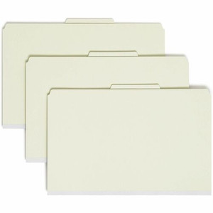 Smead SafeSHIELD 2/5 Tab Cut Legal Recycled Classification Folder - 8 1/2" x 14" - 2" Expansion - 2 x 2S Fastener(s) - 2" for Folder - Top Tab Location - (SMD19076)
