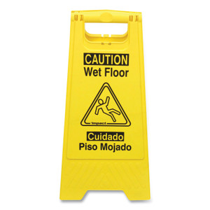 Impact Bilingual Yellow Wet Floor Sign, 12.05 x 1.55 x 24.3 (IMP9152W) View Product Image