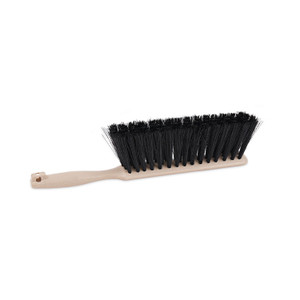 Boardwalk Counter Brush, Black Polypropylene, 4.5" Brush, 3.5" Tan Plastic Handle (BWK5308) View Product Image