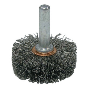 Weiler Stem-Mounted Narrow Conflex Brush  2 In D X 3/8 In W  .006 In Steel  20 000 Rpm (804-17609) View Product Image