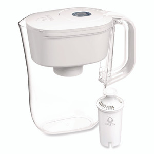 Brita Small 6-Cup Water Filter Pitcher with 1 Standard Filter, Denali, White