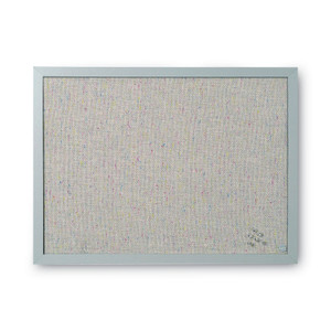 MasterVision Designer Fabric Bulletin Board, 24" x 18", Gray Surface, Gray Fiberboard (MDF) Frame