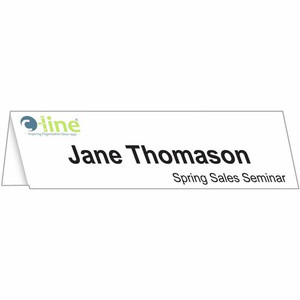 C-Line Inkjet/Laser Name Tents & Holders - Letter - 8 1/2" x 11" - Heavyweight, Reusable - White