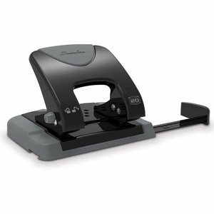 Swingline SmartTouch Low-Force 2-Hole Punch - 2 Punch Head(s) - 20 Sheet - 9/32" Punch Size - Metal
