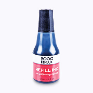 COSCO 2000PLUS Self-Inking Refill Ink, 0.9 oz. Bottle, Black (COS032962) View Product Image