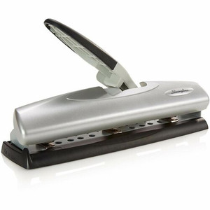 Swingline LightTouch High-Capacity Desktop Punch - 3 Punch Head(s) - 20 Sheet - 9/32" Punch Size - Metal
