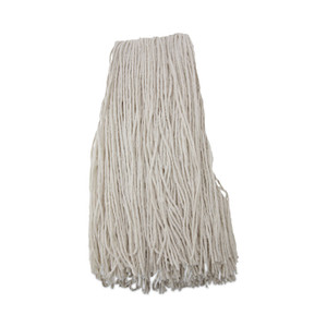 Boardwalk Premium Cut-End Wet Mop Heads, Rayon, 24oz, White, 12/Carton
