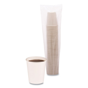 Boardwalk Paper Hot Cups, 8 oz, White, 50/Sleeve, 20 Sleeves/Carton