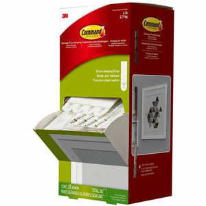 Command Picture Hanging Strips Trial Pack - 3 lb (1.36 kg) Capacity - 0.6" Width x 2.8" Length - for Pictures, Decoration, Art, Pictures - White