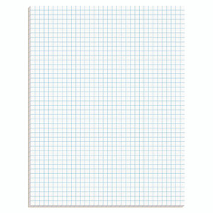 Ampad Quadrille Pads, Quadrille Rule (4 sq/in), 50 White (Heavyweight 20 lb Bond) 8.5 x 11 Sheets