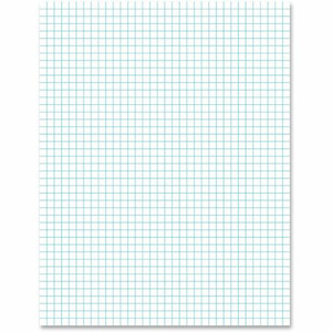 Ampad Graph Pad - 50 Sheets - Front Ruling Surface - 20 lb Basis Weight - Letter - 8 1/2" x 11" Sheet Size