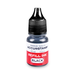 COSCO ACCU-STAMP Gel Ink Refill, 0.35 oz Bottle, Black (COS090684) View Product Image