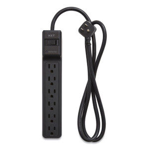 NXT Technologies Surge Protector, 6 AC Outlets, 4 ft Cord, 600 J, Black