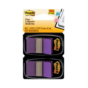 Post-it Flags Standard Page Flags in Dispenser, Purple, 50 Flags/Dispenser, 2 Dispensers/Pack (MMM680PU2) View Product Image