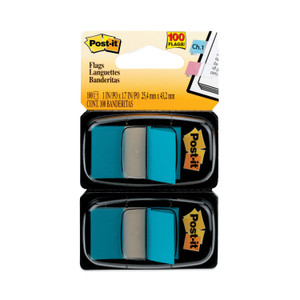 Post-it Flags Standard Page Flags in Dispenser, Blue, 50 Flags/Dispenser, 2 Dispensers/Pack (MMM680BE2) View Product Image