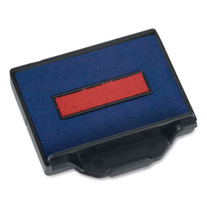Trodat T5430 Professional Replacement Ink Pad for Trodat Custom Self-Inking Stamps, 1" x 1.63", Blue/Red (USSP5430BR) View Product Image