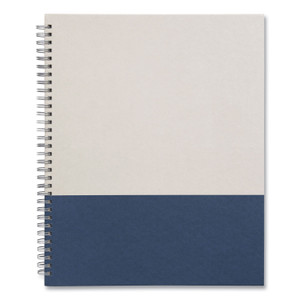 TRU RED Wirebound Hardcover Notebook, 1 Subject, Narrow Rule, Gray/Blue Cover, 11 x 8.5, 80 Sheets View Product Image