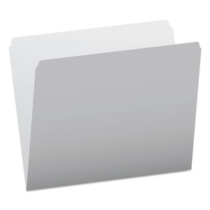 Pendaflex Colored File Folders, Straight Tabs, Letter Size, Gray/Light Gray, 100/Box
