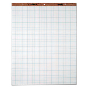 TOPS Easel Pads, Quadrille Rule (1 sq/in), 27 x 34, White, 50 Sheets, 4/Carton View Product Image