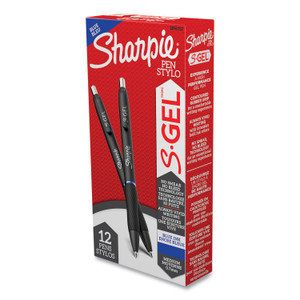 Sharpie S-Gel S-Gel High-Performance Gel Pen, Retractable, Medium 0.7 mm, Blue Ink, Black Barrel, Dozen (SAN2096152) View Product Image