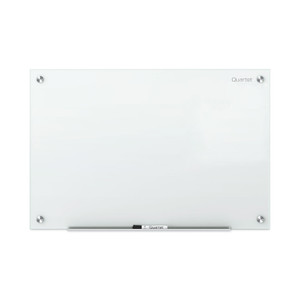 Quartet Infinity Magnetic Glass Marker Board, 36" x 24", White Surface