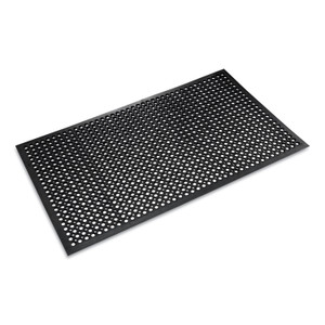 Crown Safewalk-Light Drainage Safety Mat, Rubber, 36 x 60, Black (CWNWSCT35BK) View Product Image