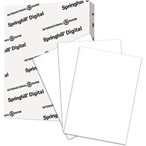 Springhill Multipurpose Cardstock - White - 92 Brightness - Letter - 8 1/2" x 11" - 90 lb Basis Weight