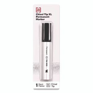 TRU RED XL Permanent Marker, Extra-Broad Chisel Tip, Black