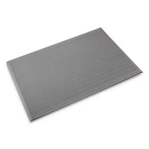 Crown Ribbed Anti-Fatigue Mat, Vinyl, 36 x 60, Gray (CWNFL3660GY) View Product Image