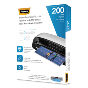 Fellowes Laminating Pouches, 3 mil, 9" x 11.5", Gloss Clear, 200/Pack (FEL5743401) View Product Image