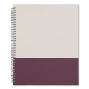 TRU RED Wirebound Hardcover Notebook, 1 Subject, Narrow Rule, Gray/Purple Cover, 11 x 8.5, 80 Sheets View Product Image