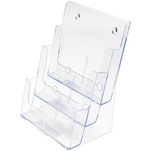 Deflecto Multi-Compartment DocuHolder - 3 Compartment(s) - 3 Tier(s) - 12.62" Height x 9.50" Width x 6.25" Depth - Desktop - Magazine Size