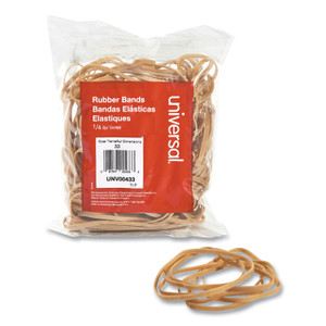 Universal Rubber Bands, Size 33, 0.04" Gauge, Beige, 4 oz Box, 160/Pack (UNV00433) View Product Image