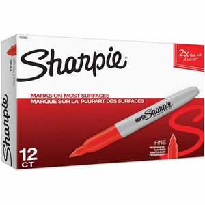 Sharpie Super Bold Fine Point Markers - Bold Marker Point - Red Ink - Alcohol Based
