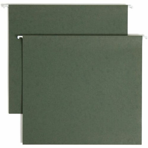 Smead Letter Recycled Hanging Folder - 8 1/2" x 11" - 3" Expansion - 11 pt. - Pressboard - Standard Green