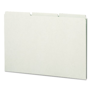 Smead Recycled Blank Top Tab File Guides, 1/3-Cut Top Tab, Blank, 8.5 x 14, Green, 50/Box