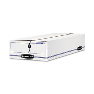 Bankers Box LIBERTY Check and Form Boxes, 11" x 24" x 5", White/Blue, 12/Carton (FEL00005) View Product Image