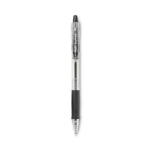 Pilot EasyTouch Ballpoint Pen, Retractable, Medium 1 mm, Black Ink, Clear Barrel, Dozen