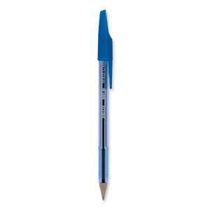 Pilot Better Ballpoint Pen, Stick, Medium 1 mm, Blue Ink, Translucent Blue Barrel, Dozen