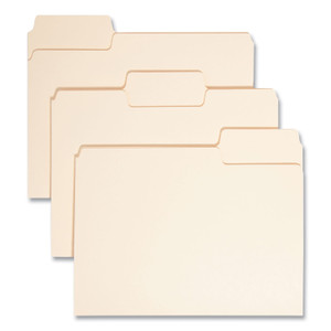 Smead SuperTab Top Tab File Folders, 1/3-Cut Tabs: Assorted, Letter Size, 0.75" Expansion, 14-pt Manila, 50/Box