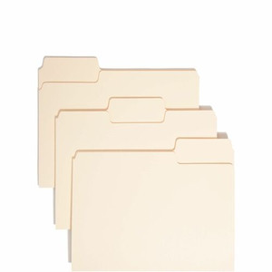 Smead SuperTab 1/3 Tab Cut Letter Recycled Top Tab File Folder - 8 1/2" x 11" - 3/4" Expansion - Top Tab Location - Assorted Tab Position - 14 pt. - (SMD10401)